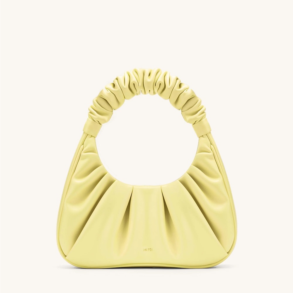 Gabbi Ruched Hobo Handbag in Light Yellow by JW PEI